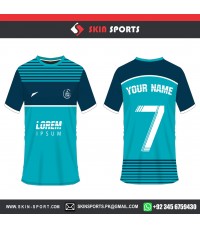 NEON BLUE SHAPE   SOCCER JERSEYS